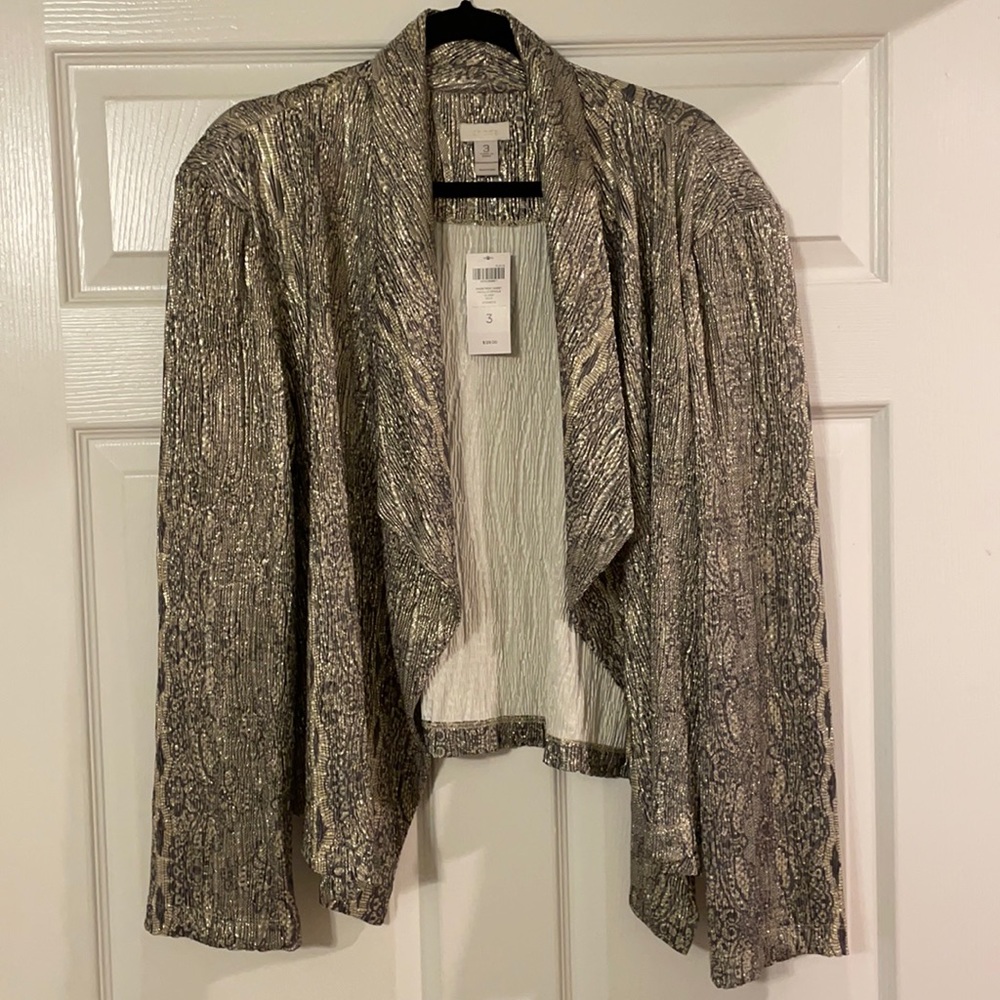 Chico’s Drape Front Jacket NWT